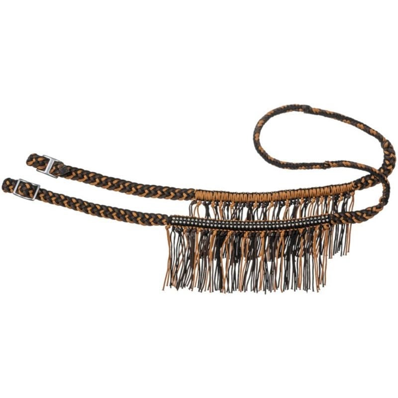 Tough1 Knotted Rein with Fringe and Crystals