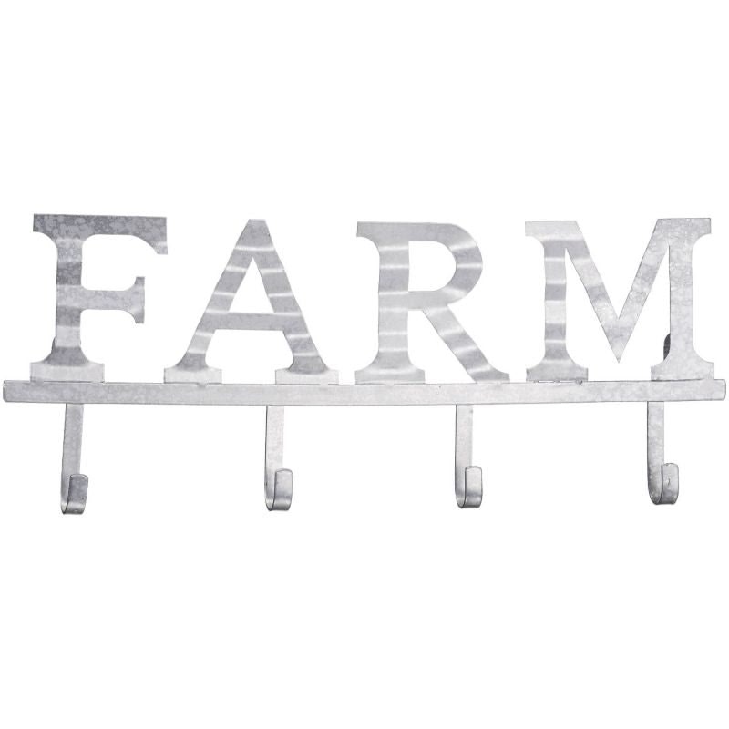 Corrugated Metal 4 Hook Sign