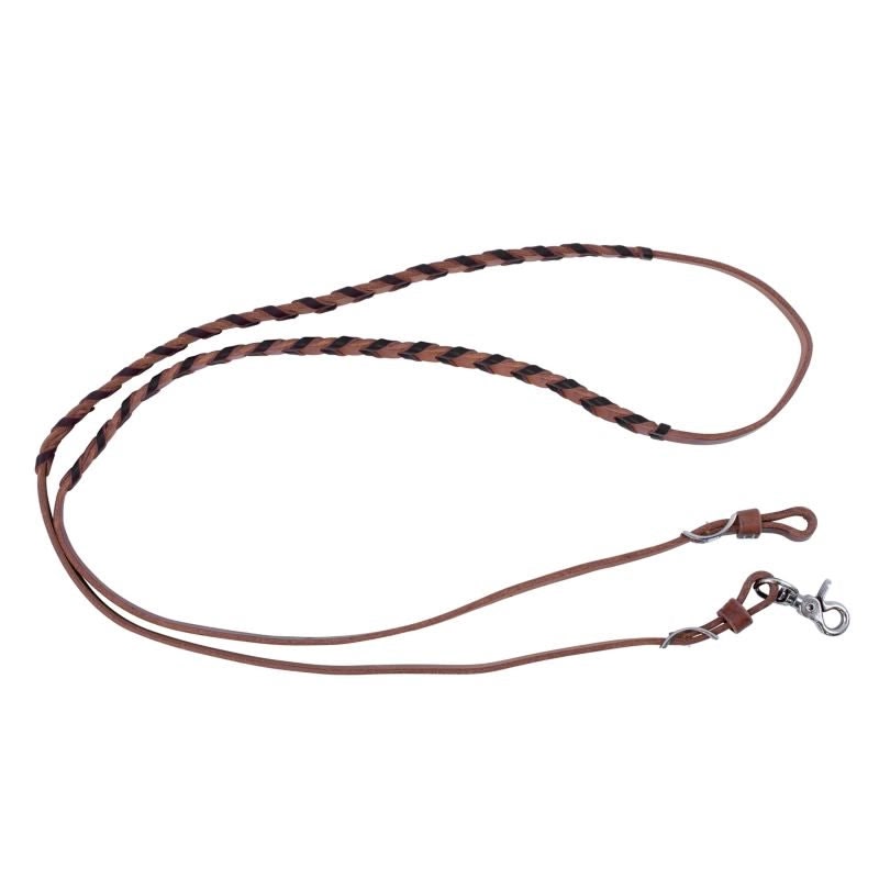 Cowboy Tack Latigo Laced Barrel Rein
