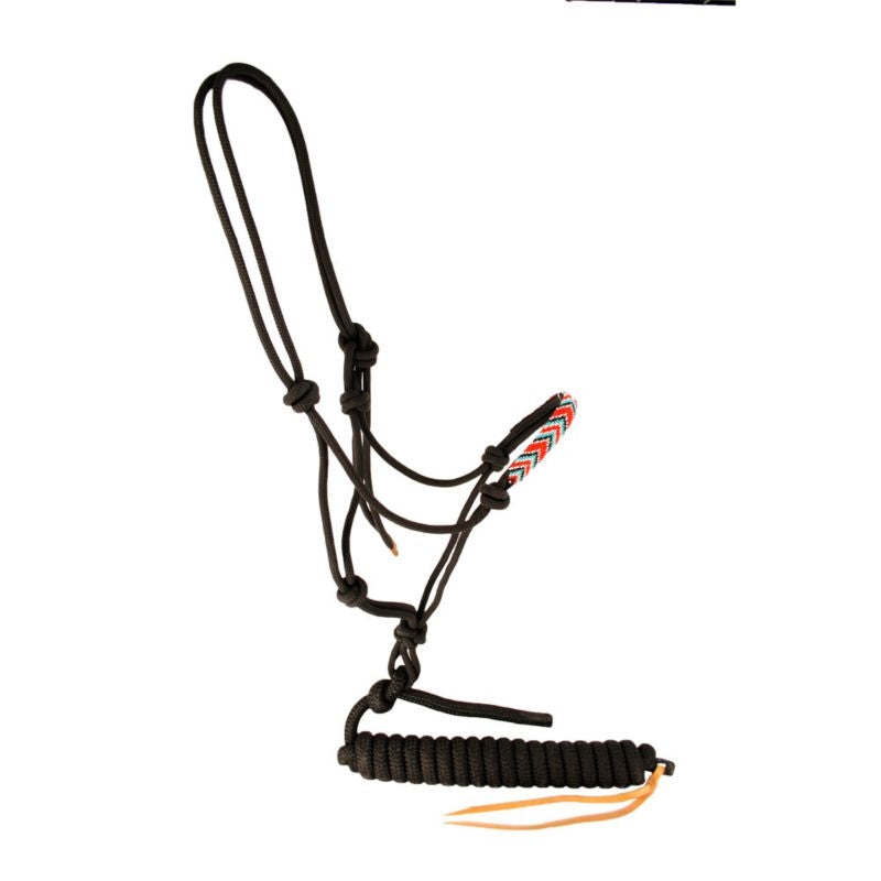 Oxbow Beaded Nose Rope Halter with Lead