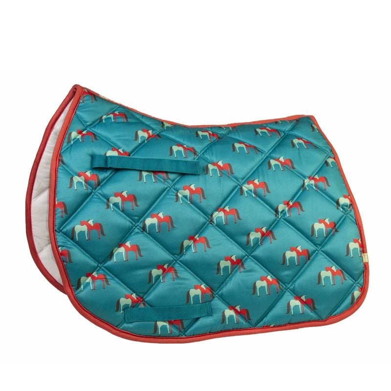 Lettia Embroidered Hugging Horses All Purpose Pad