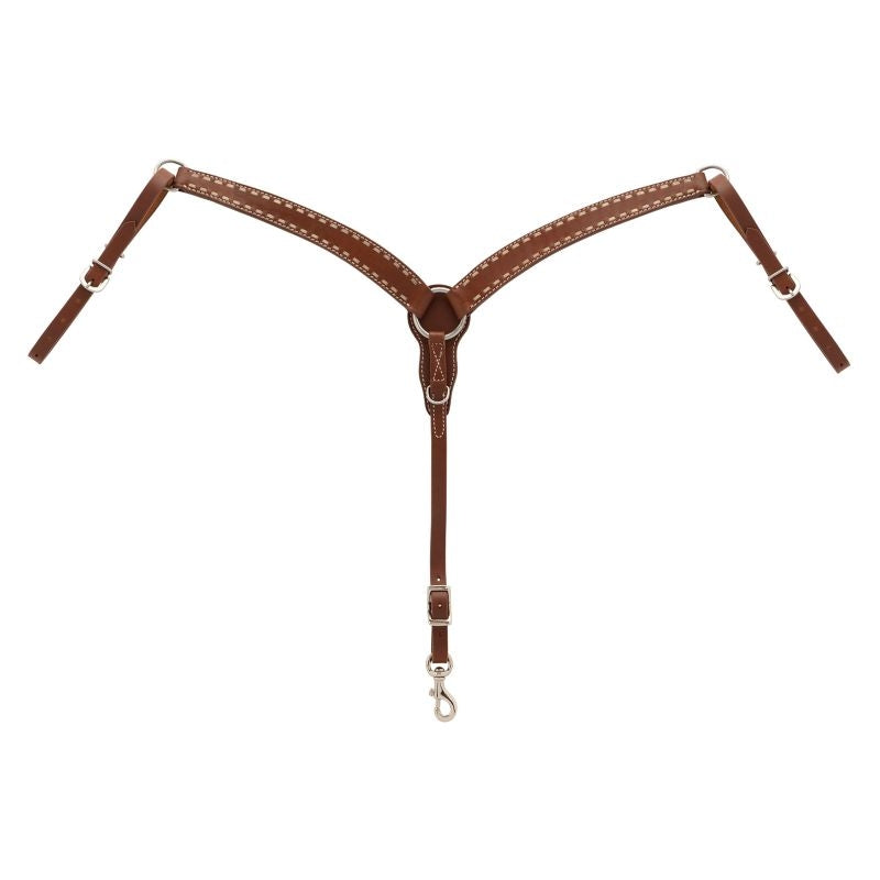 Weaver Turq Cross Rawhide Breast Collar