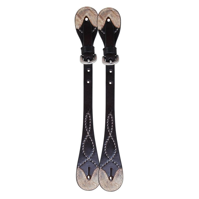 Oxbow Fancy Stitch Rawhide Choco Spur Straps