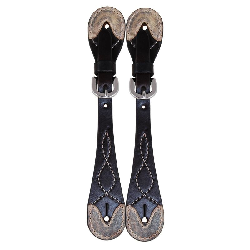 Oxbow Ladies/Youth Fancy Rawhide Choco Spur Straps