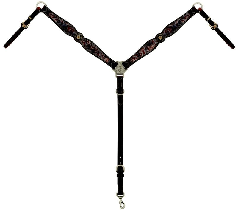 Weaver Leather Patina Rose Scalloped Breast Collar