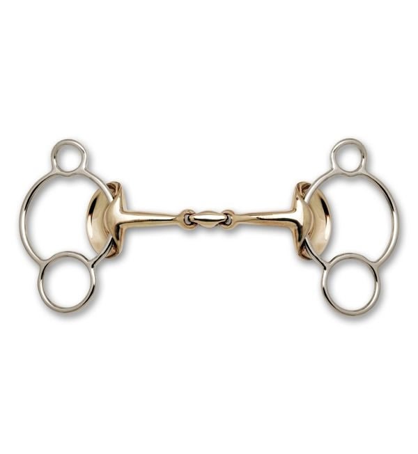 Stubben STEELtec Golden Wings 3-Ring Gag Bit
