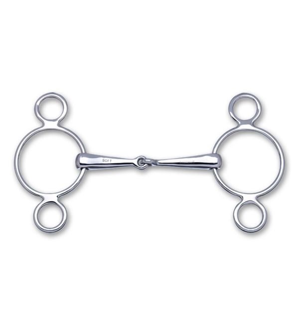 Stubben STEELtec 2-in-1 3-Ring Gag Bit