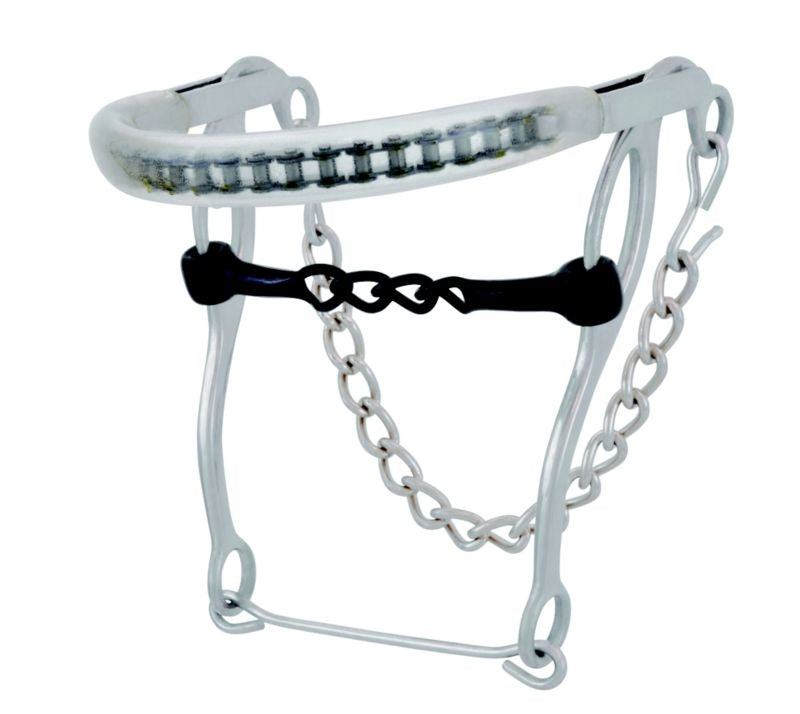 Metalab Plastic Cover Nose Hackamore with Chain Bit