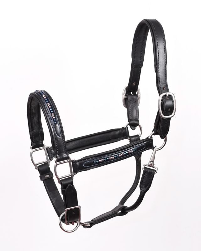 Perris Blue Pearl Bling Padded Halter