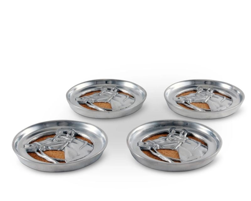 Arthur Court Equestrian Drink Coaster Set of 4