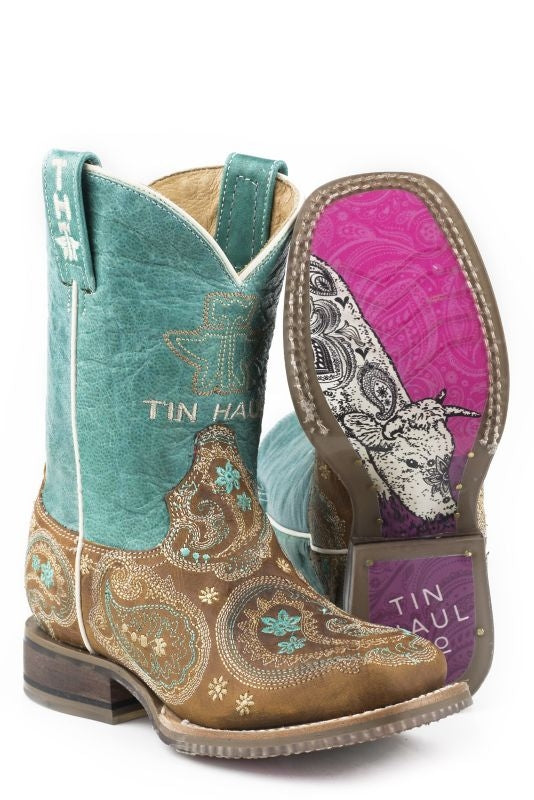Tin Haul Kids Pretty Paisley Boots