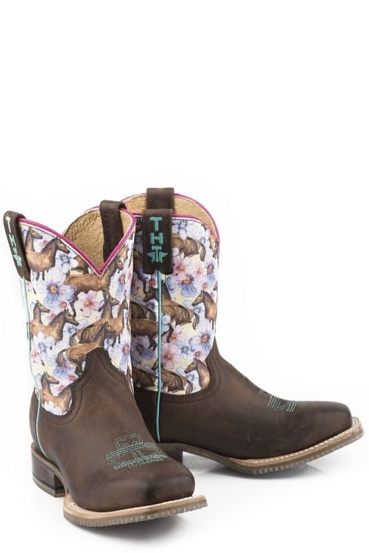 Tin Haul Kids Chestnut and Daisy Boots