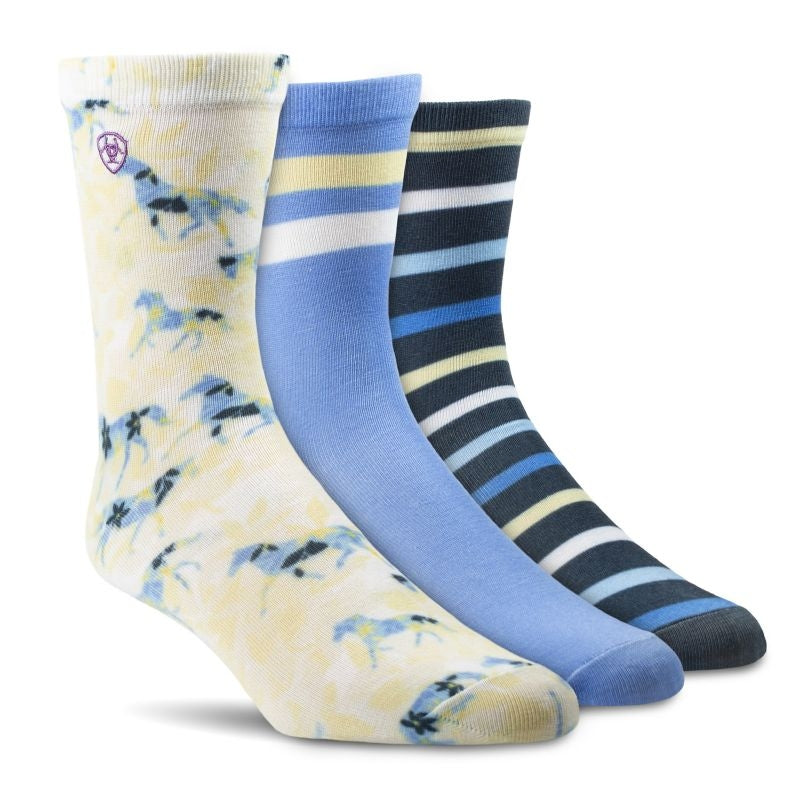 Ariat Petal Ponies Crew Socks 3 Pack