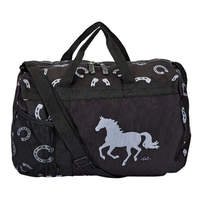 Lila Horseshoe Black/Gray Travel Duffel Bag