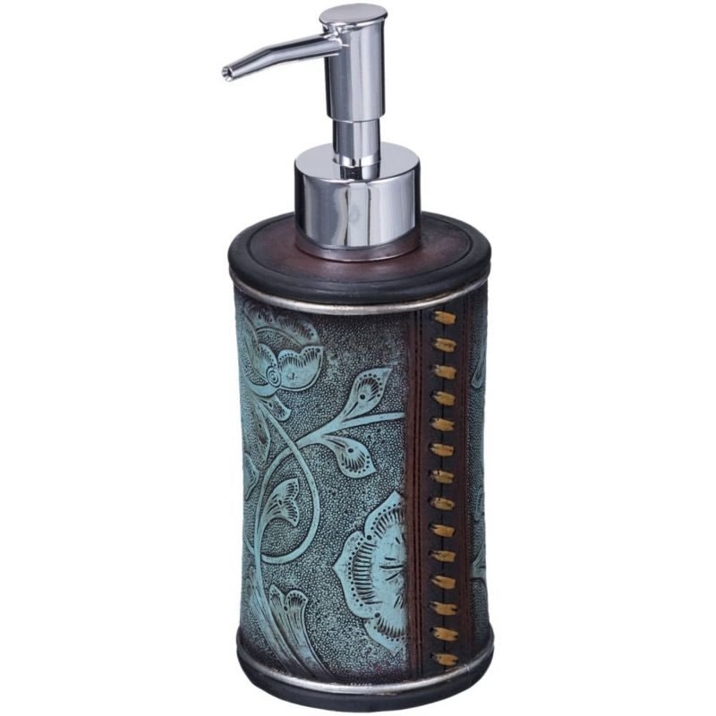Turquoise Flower Soap Dispenser