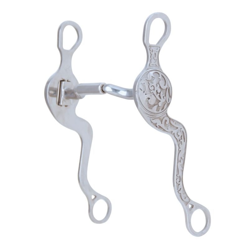 Myler Embossed Shank Forward Tilt Port Bit