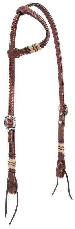 Weaver Leather Rawhide Black Sliding Ear Headstall