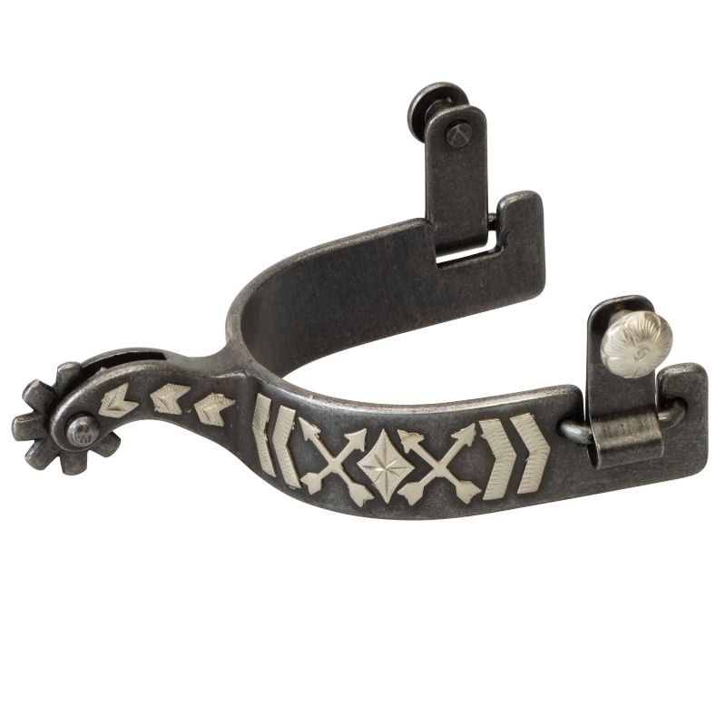 Weaver Leather Mens Black Arrow Crossing Spurs