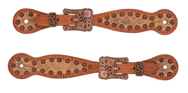 Weaver Leather Ladies Copper Blossom Spur Straps
