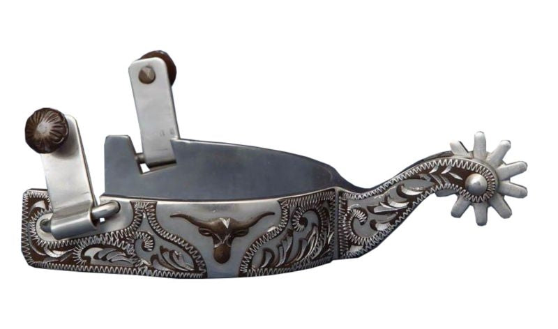 Colorado Saddlery SS Black Overlay Corriente Spurs