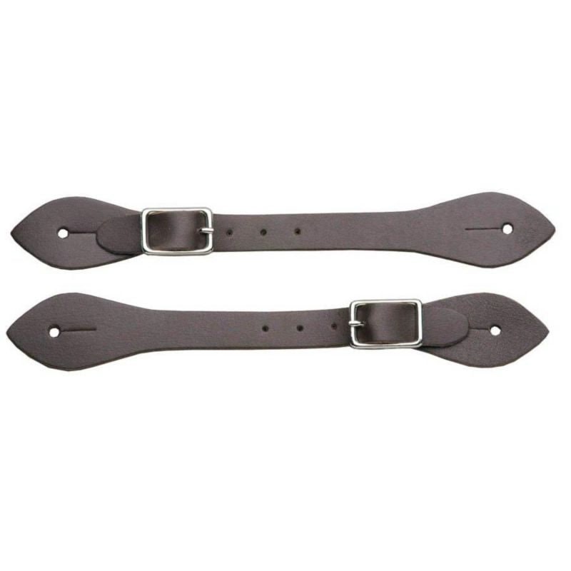 Colorado Saddle Plain Leather Spur Straps Black