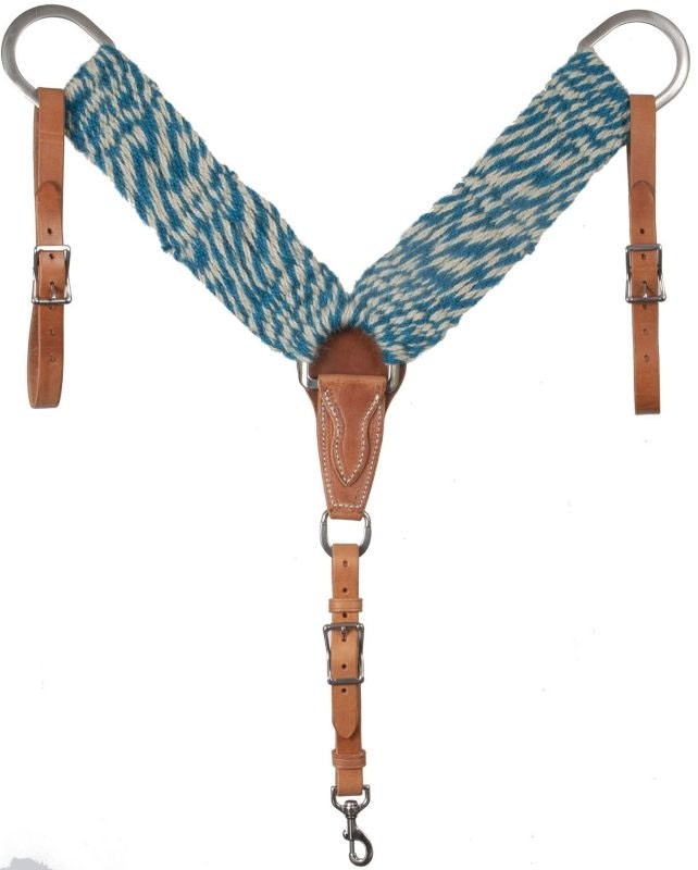 Mustang Turquoise Twist Mohair Breast Collar