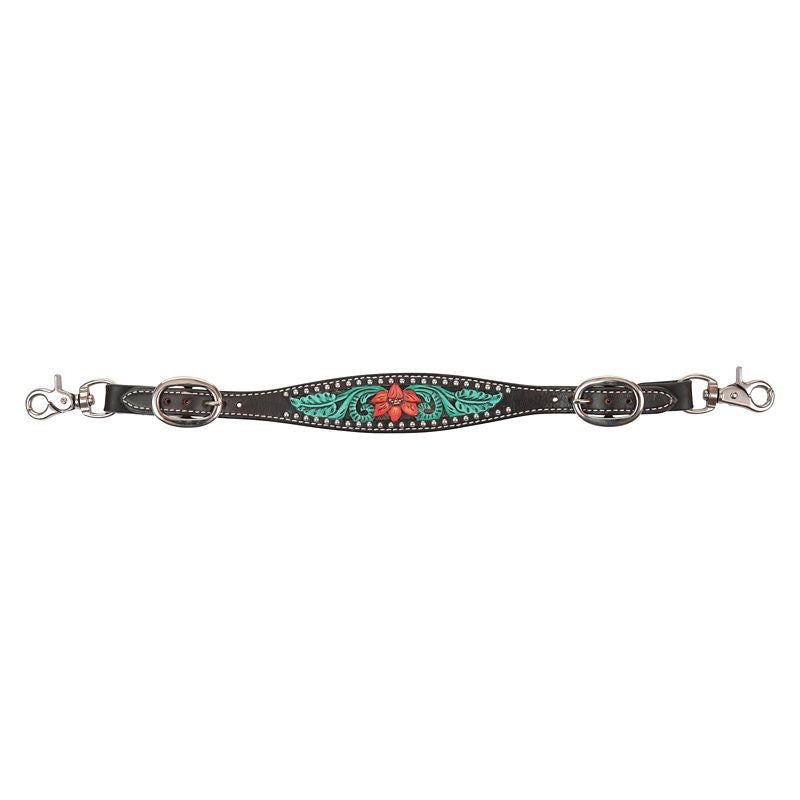 Circle Y Cactus Flower Filigree Wither Strap