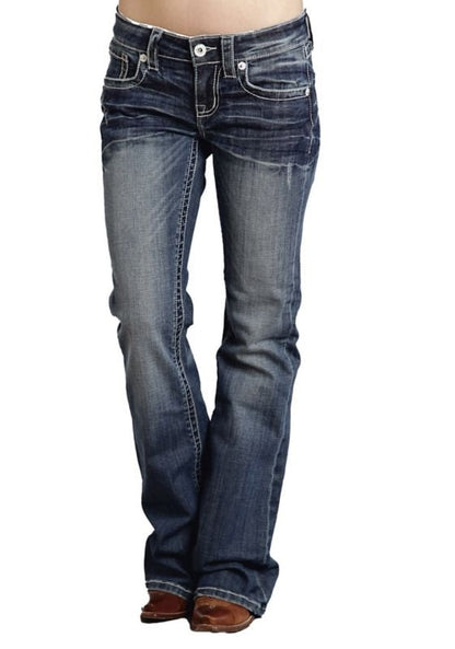 Stetson Ladies Heavy White S Pkt Jeans