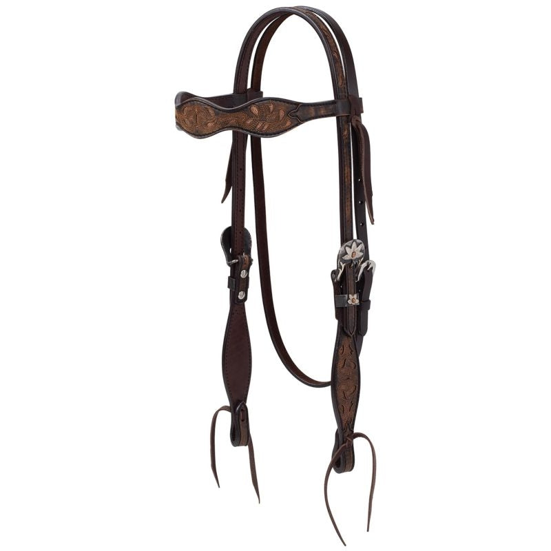 Weaver Turq Cross Frontier Browband Headstall