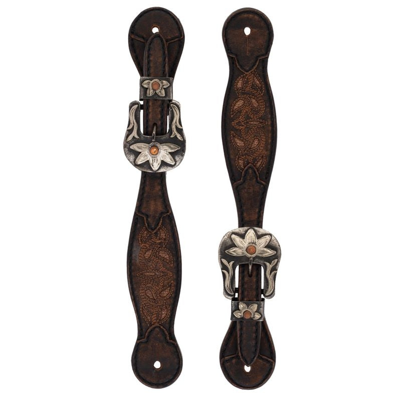 Weaver Turquoise Cross Frontier Ladies Spur Straps