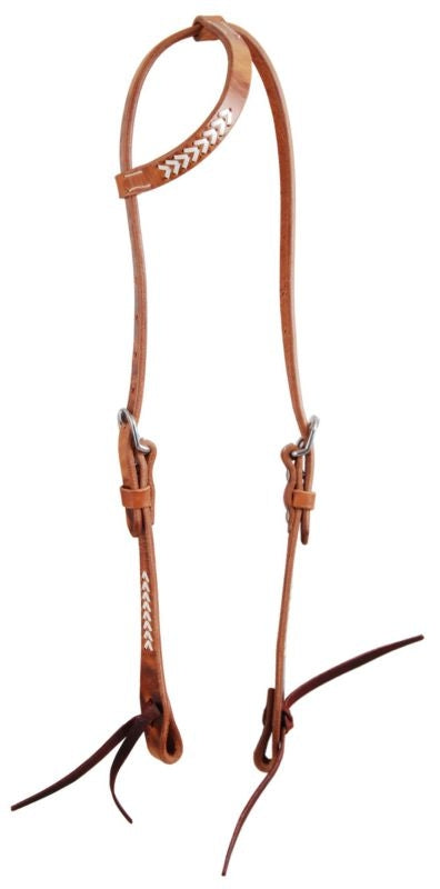 Oxbow Nevada Slip Ear Headstall with Rawhide Weaving