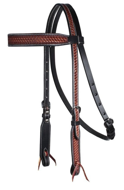 Pro Choice Basket Weave Browband Headstall