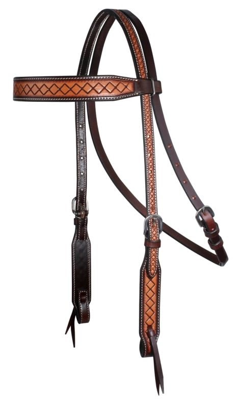 Professionals Choice Crosshatch Browband Headstall