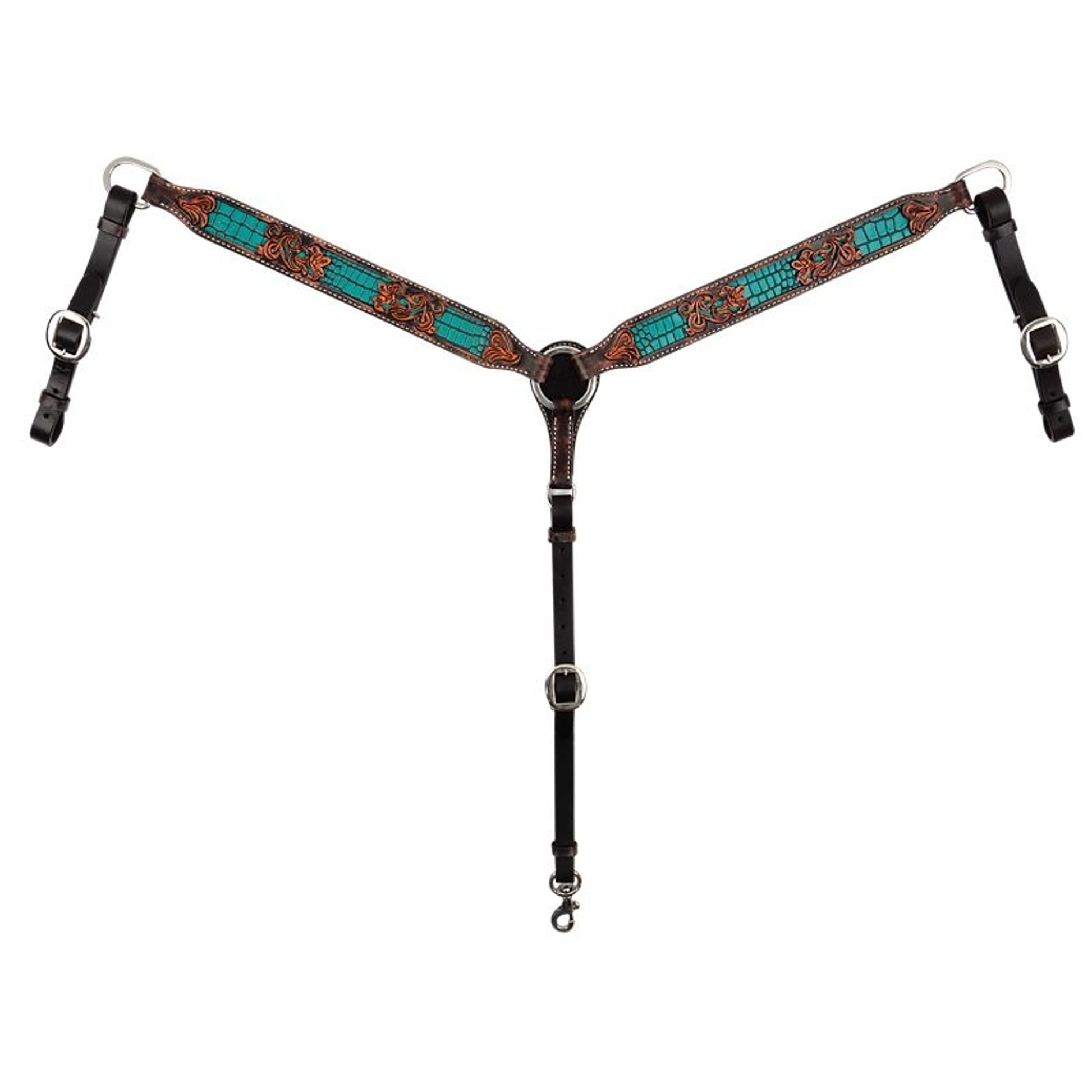 Circle Y Inlaid Gator Breast Collar