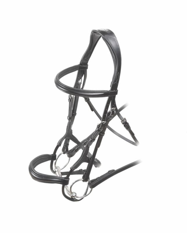 Velociti Rolled Padded Cavesson Bridle