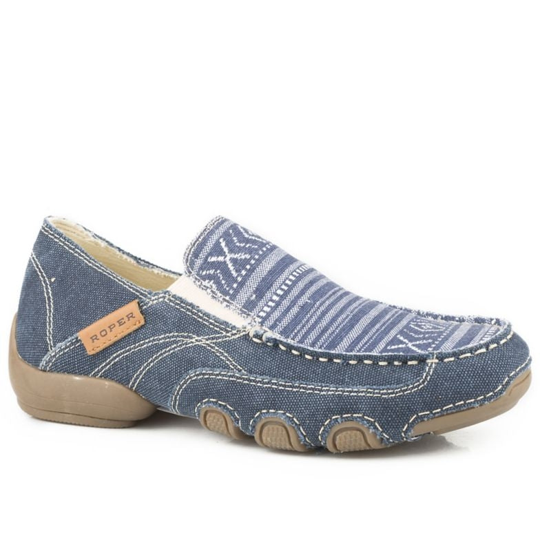 Roper Ladies Aztec Canvas Driving Mocs