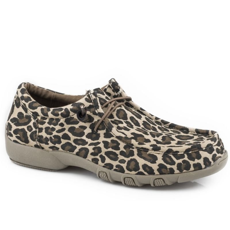 Roper Ladies Leopard Canvas Chukkas