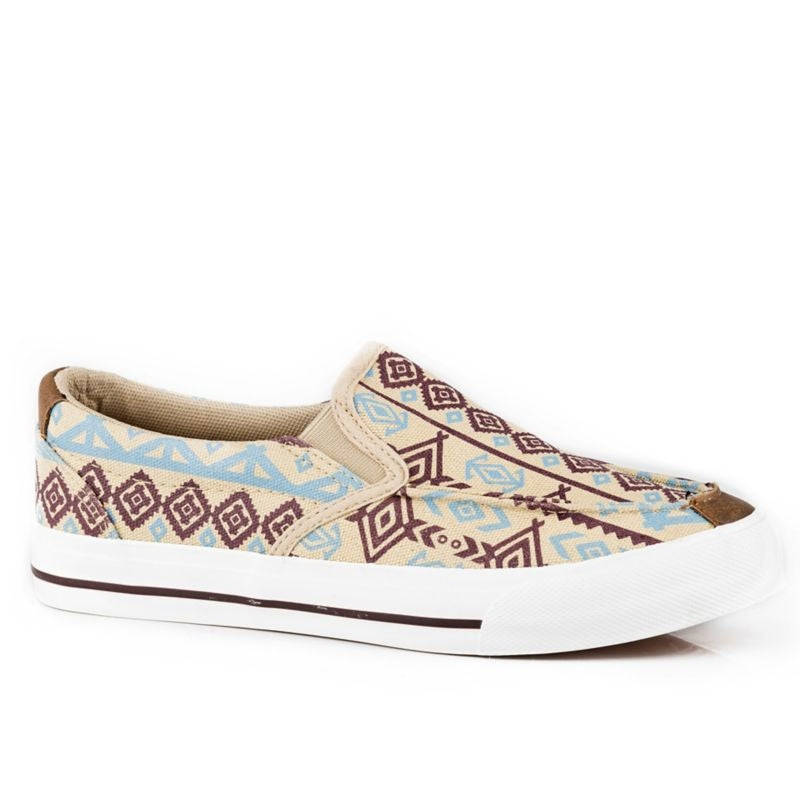 Roper Ladies Aztec Canvas Slip-On Shoes