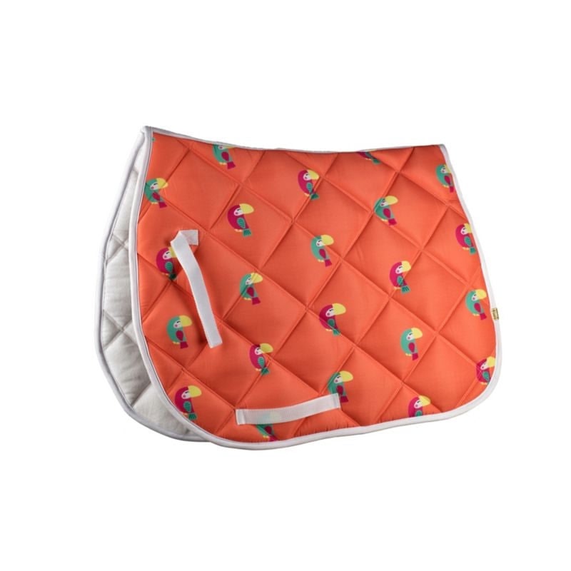 Lettia Embroidered Toucan All Purpose Saddle Pad
