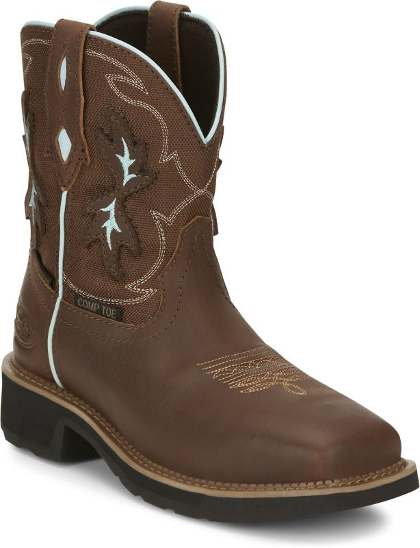 Justin Ladies Chisel Comp Toe Boots