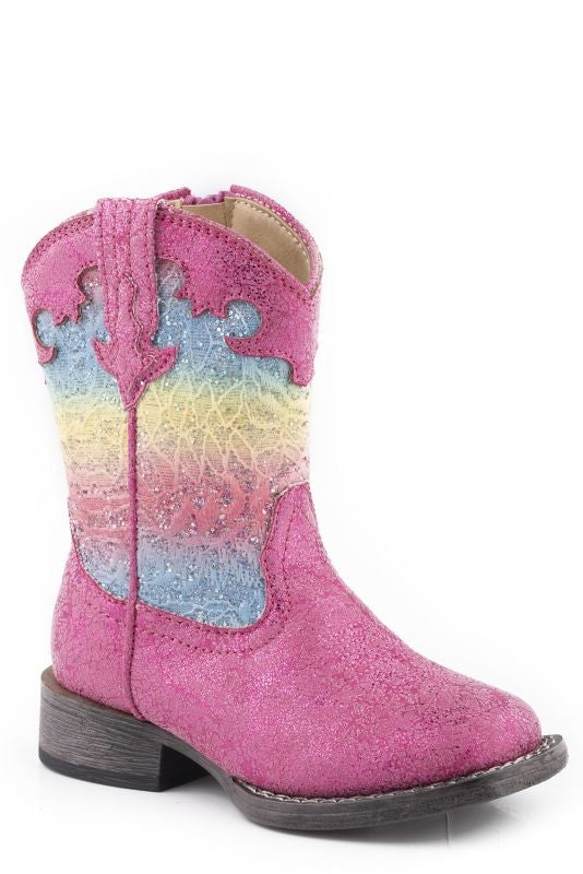 Roper Toddler Glitter Lace Boots
