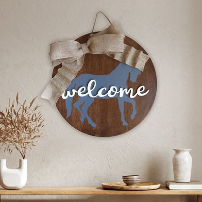 Welcome Horse Door Hanger