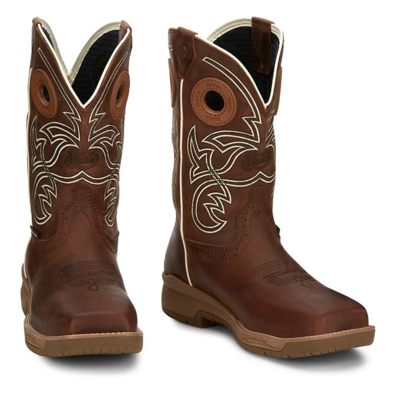 Justin Mens NiTread Sq Toe ST Boots