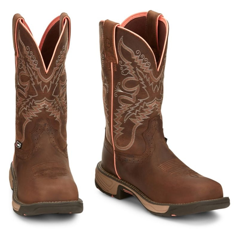 Justin Womens Rush Sq Toe ST Boots