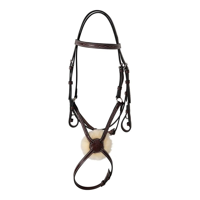 Huntley Sedgwick Fancy Stitch Fig 8 Bridle Full