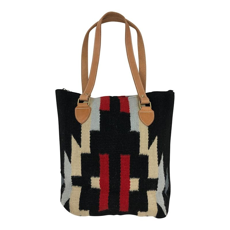 Huntley Navajo Southwestern Aztec Tote Bag Black
