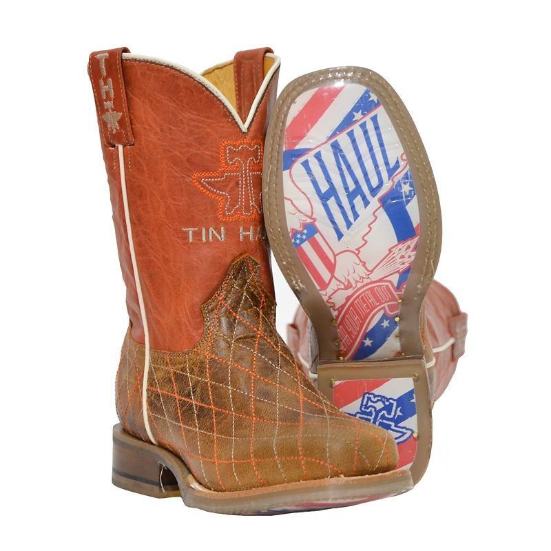 Tin Haul Childs Bald Eagle Sole SqToe Boots