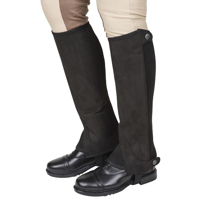 Tuffrider Ladies Saratoga Syn Black Half Chaps