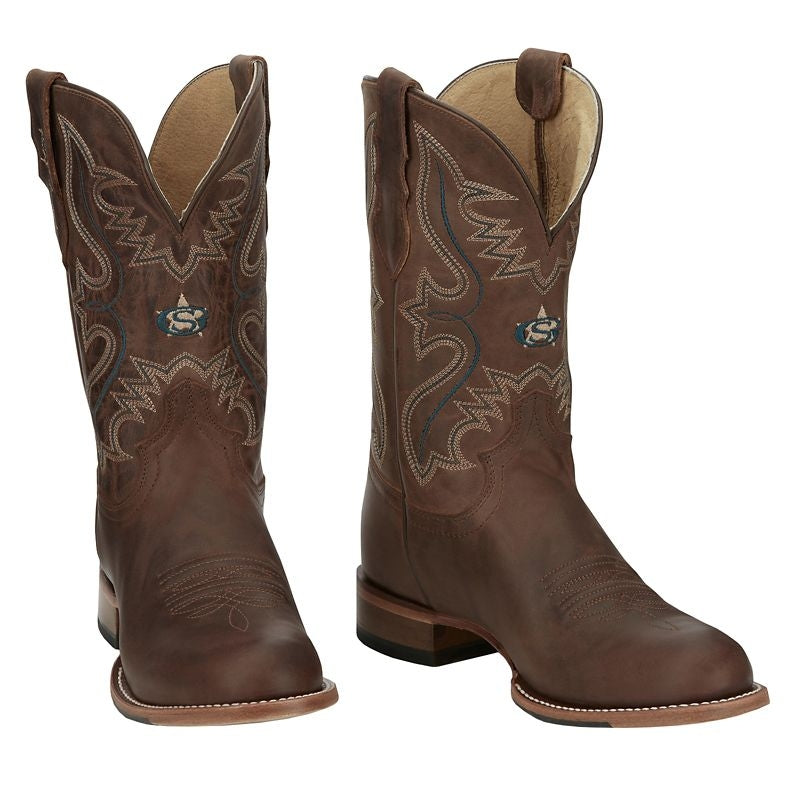 Justin Mens Wells GS Round Toe Boots