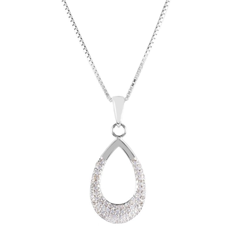 Kelly Herd Clear Teardrop Pendant